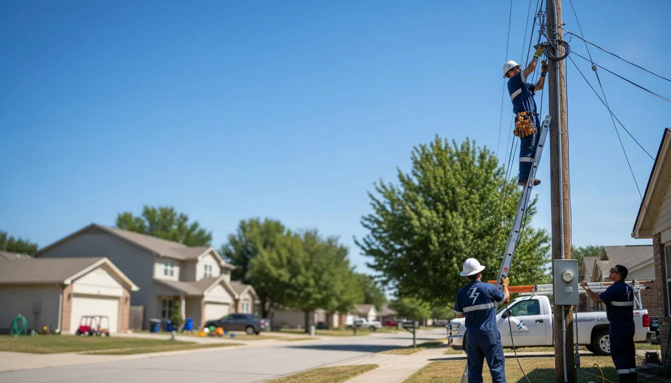 Residential electrician providing installation services in Aldrich, MO